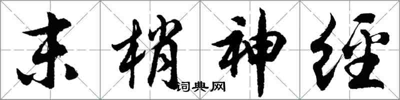 胡問遂末梢神經行書怎么寫