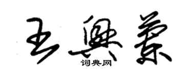 朱錫榮王興蘭草書個性簽名怎么寫