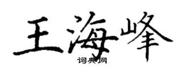 丁謙王海峰楷書個性簽名怎么寫