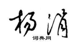 梁錦英楊涓草書個性簽名怎么寫