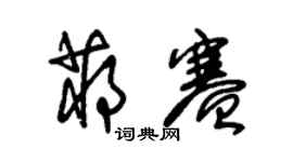朱錫榮蔣賽草書個性簽名怎么寫