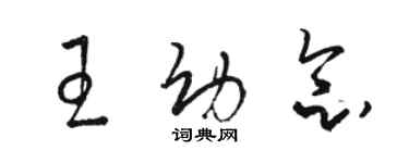 駱恆光王幼念草書個性簽名怎么寫