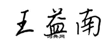 王正良王益南行書個性簽名怎么寫