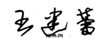 朱錫榮王建蕾草書個性簽名怎么寫