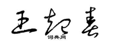 曾慶福王起春草書個性簽名怎么寫