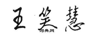 駱恆光王笑慧行書個性簽名怎么寫