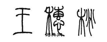 陳墨王穗桃篆書個性簽名怎么寫