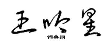 曾慶福王吟星草書個性簽名怎么寫