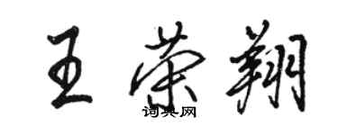 駱恆光王榮翔行書個性簽名怎么寫