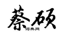 胡問遂蔡碩行書個性簽名怎么寫