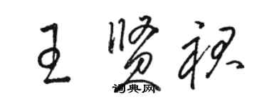 駱恆光王賢裙草書個性簽名怎么寫