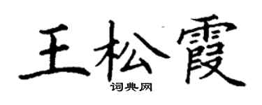 丁謙王松霞楷書個性簽名怎么寫