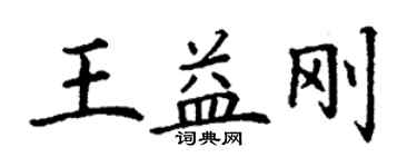 丁謙王益剛楷書個性簽名怎么寫