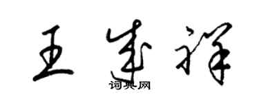 梁錦英王成祥草書個性簽名怎么寫