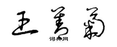 曾慶福王善菊草書個性簽名怎么寫