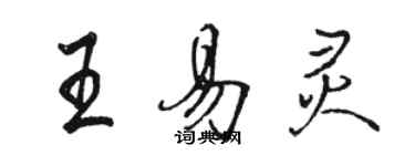 駱恆光王易靈行書個性簽名怎么寫