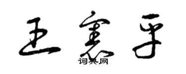 曾慶福王憲平草書個性簽名怎么寫