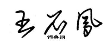 朱錫榮王石鳳草書個性簽名怎么寫