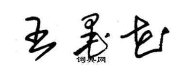 朱錫榮王墨花草書個性簽名怎么寫