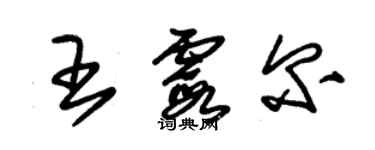 朱錫榮王霞爾草書個性簽名怎么寫