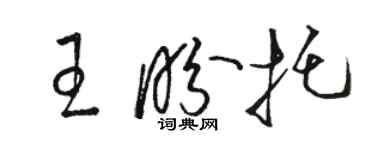 駱恆光王盼托草書個性簽名怎么寫