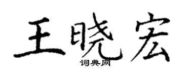丁謙王曉宏楷書個性簽名怎么寫