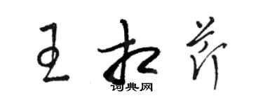 駱恆光王相芹草書個性簽名怎么寫