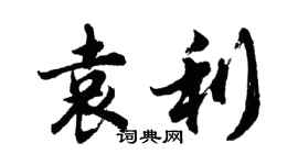 胡問遂袁利行書個性簽名怎么寫