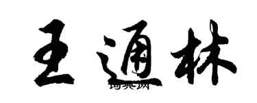 胡問遂王通林行書個性簽名怎么寫