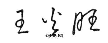 駱恆光王火旺草書個性簽名怎么寫