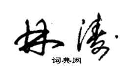 朱錫榮林濤草書個性簽名怎么寫