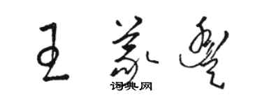 駱恆光王義豐草書個性簽名怎么寫