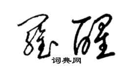 梁錦英羅醒草書個性簽名怎么寫