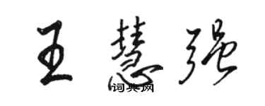 駱恆光王慧強行書個性簽名怎么寫