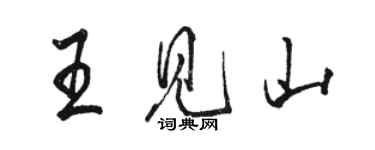 駱恆光王見山行書個性簽名怎么寫