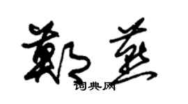 朱錫榮鄭燕草書個性簽名怎么寫