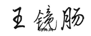 駱恆光王鏡腸行書個性簽名怎么寫