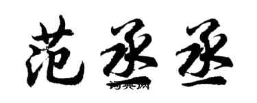 胡問遂范丞丞行書個性簽名怎么寫