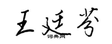 王正良王廷芬行書個性簽名怎么寫