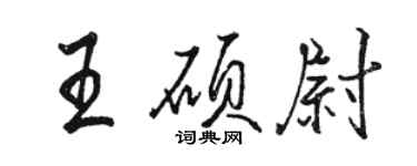 駱恆光王碩尉行書個性簽名怎么寫