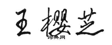 駱恆光王櫻芝行書個性簽名怎么寫