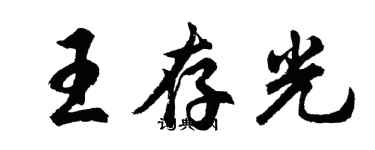 胡問遂王存光行書個性簽名怎么寫