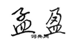 駱恆光孟盈行書個性簽名怎么寫