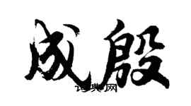 胡問遂成殷行書個性簽名怎么寫