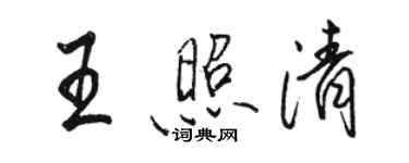 駱恆光王照清行書個性簽名怎么寫