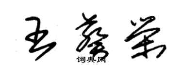 朱錫榮王葵榮草書個性簽名怎么寫