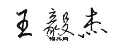 駱恆光王毅傑行書個性簽名怎么寫