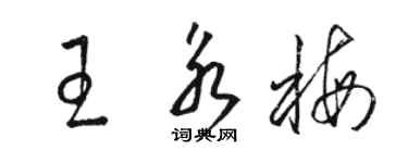 駱恆光王永梅草書個性簽名怎么寫