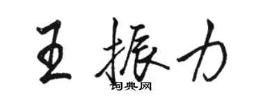 駱恆光王振力行書個性簽名怎么寫