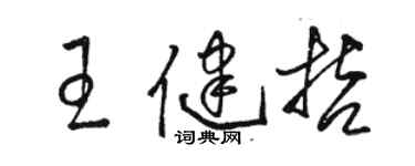 駱恆光王健哲草書個性簽名怎么寫